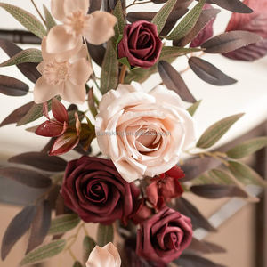 <strong>Top</strong> Selling <strong>Cheesecloth</strong> New Burgundy &amp; Dusty Rose Chair Sash Event Wedding Chair Decoration Outdoor Chair Sash - Product Image 4