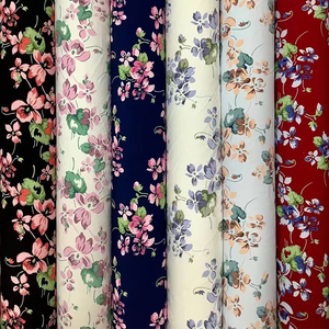 Tessuto <span class=keywords><strong>Chiffon</strong></span> Elasticizzato in 4 Direzioni 100% Poliestere con Stampa Floreale 100D per Abiti Estivi da Donna - Product Image 4