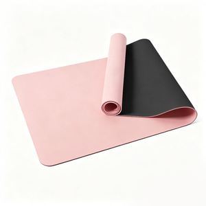 Tapete de <span class=keywords><strong>Yoga</strong></span> de PU Absorbente de Sudor con Correa de Transporte Ajustable para <span class=keywords><strong>Bikram</strong></span> <span class=keywords><strong>Yoga</strong></span> y Entrenamiento en Gimnasio, 4mm - Product Image 1