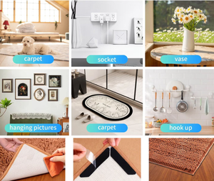 Washable Reusable Double Sided Anti-Slip Rug Gripper Carpet Corner Grips Waterproof Adhesive <b>Stickers</b> (PU Material) - Product Image 6
