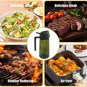 LOVFE Nouveau Pulvérisateur d'Huile d'Olive Multifonction en Verre 16oz, Distributeur de Vinaigre, Bouteille Vaporisatrice d'Huile 2-en-1 pour la Cuisine - Product Image 4