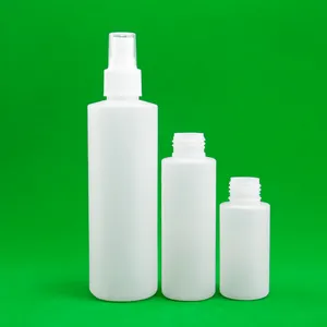 HDPE 60ml 100ml 250ml empty packaging square plastic bottles for shampoo juice lotion with spray nozzle pump