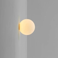 Lampe murale LED sphérique en verre minimaliste pour hôtel, salon, mur d'arrière-plan, salle de bain, chambre à coucher, chevet