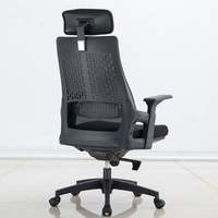 Chaise de bureau exécutive ergonomique moderne en maille, dossier haut, assise en mousse, rotation à 360 degrés, base pivotante réglable en hauteur