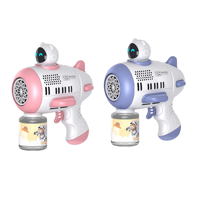 12 Holes Electric Space Astronaut Bubble Machine Gun with Solution with Light