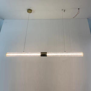 Luminaire suspendu moderne minimaliste de luxe pour salle à manger, style nordique, long panneau en verre pour bureau, bar, comptoir, salle d'exposition - Product Image 1