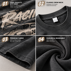 Camiseta negra de manga corta con cuello redondo para hombre, transpirable, de algodón, estilo casual, corte regular. - Product Image 3