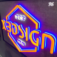 Petites enseignes néon décoratives murales alimentées par courant continu pour les magasins, les fêtes, les mariages - Lettres néon LED 3D personnalisées multicolores
