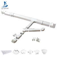 Couvre-gouttières en PVC étanches, descentes d'eau imperméables, système de gouttières d'eau de pluie pour maison avec sortie latérale