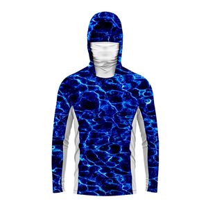 เสื้อตกปลามีฮู้ดสำหรับผู้ชายผ้าซับลิเมชันระบายอากาศได้ดี - Product Image 1