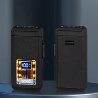 Briquet électrique USB Type C Lumière active 3 couleurs Flamme Débit d'air Secouer Contrôle vocal Cigarette classique rechargeable au gaz butane