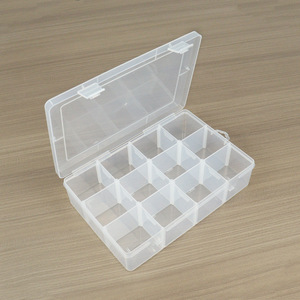 Transparent 12 Compartment Storage <b>Box</b> 22.8x15x5.3cm For <b>Tools</b> Electronics Parts Organization - Product Image 1