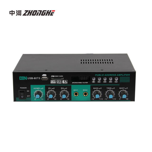 High Quality 12V 100W Mini Audio Outdoor PA Speaker Power Mixer Amplifier for MP3 Player