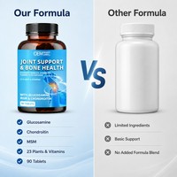 OEM Marque Privée Glucosamine Chondroïtine MSM Comprimés Soutien Articulaire Mobilité Flexibilité Santé Osseuse