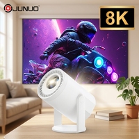 Mini projecteur LCD JUNUO TURN1 Android 14 Wi-Fi 200 Lumens 720P 4K Home Cinéma à courte focale avec haut-parleurs intégrés, format de poche, 8 Go