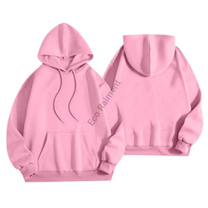 Sudadera de punto con capucha para mujer 300g venta al por mayor Jersey pesado personalizado Unisex sudaderas con capucha de gran tamaño bordadas de invierno - Product Image 4