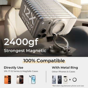 Support de téléphone magnétique rotatif à <span class=keywords><strong>360</strong></span>° LISEN 2026 Pro N52 à forte aspiration pour voiture, compatible iPhone 17 16 Pro Max Samsung S25 - Product Image 3