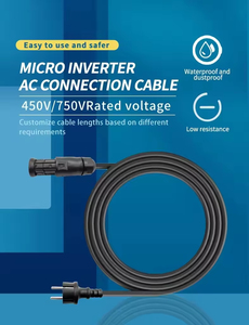 Cable con Conector Schuko Hembra BC01 de 5m, Longitud Personalizada, con Tapa Final Betteri Plus para Microinversor Inteligente Hoymiles - Product Image 5