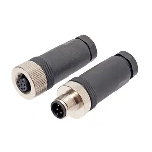 IP67 IP68 2 3core 4pole 5 8pin PG7 PG9 A B D Coding M12 Female Male cable plug connector M12 Field Plug