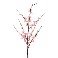 Décoration d'intérieur : Fleur artificielle en soie de prune de Luoyang, fausse fleur, plante verte, style chinois, faite à la main, pour meuble TV