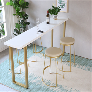 Modern Coffee Shop Shop Metal Iron High <strong>Marble</strong> <strong>bar</strong> <strong>Table</strong> - Product Image 4