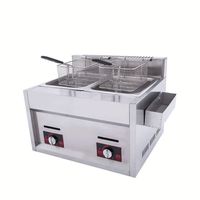 Friteuse à gaz Garri Frymaster 6L + 6L Pro Commerciale Profonde Professionnelle Encastrable Heissluft Poulet Friteuse à gaz