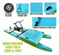 Grand vélo aquatique gonflable à pédales, large et plat, avec cadre en aluminium pliable, pour rivière, de l'usine Lumark en Chine