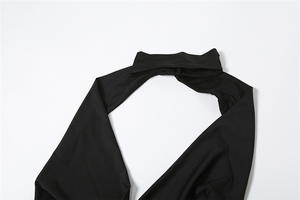 Viviblook Z0205DS Nouvelle Robe de Soirée Élégante et Sexy pour Femme, Col Halter, Décolleté en V, Dos Nu, Fente Latérale - Product Image 6