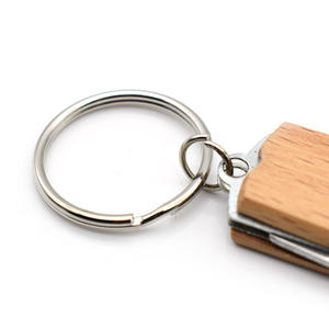 Abridor de botellas de Vino de Bolsillo multifunción Llavero Logotipo personalizado Camarero de madera portátil Sacacorchos - Product Image 3