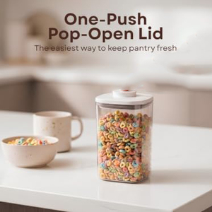 Wholesale Pop up Airtight Cereal Food <b>Storage</b> <b>Containers</b> BPA-Free with Lids for Grain Rice Snacks Jars Kitchen Organizer - Product Image 5