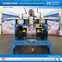 Machine de soufflage de moules électriques pour embouts anti-poussière - Semi-automatique, équipée d'une pince robotique électrique, haute productivité PVC/HDPE