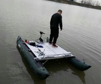 Pêche au leurre PVC ponton catamaran bateau gonflable