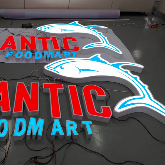 Наружный рекламный щит, дверная головка из нержавеющей стали, цветная подсветка, светодиодный водонепроницаемый канал, светящаяся надпись, вывеска на заказ