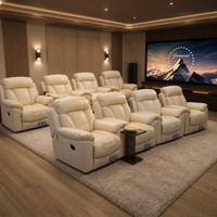 Canapé de cinéma électrique en cuir avec mousse à mémoire de forme, design pliable, mobilier de théâtre moderne, utilisation scolaire et commerciale, fauteuil de cinéma maison