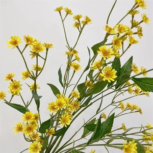 All'ingrosso fiori di seta artificiale lungo stelo giallo bianco camomilla margherita selvaggia per le lauree di nozze san valentino - Product Image 6