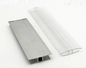 Greenhouse Accessory Install H U Aluminum Layering Fixed Profiles For Polycarbonate Sheet
