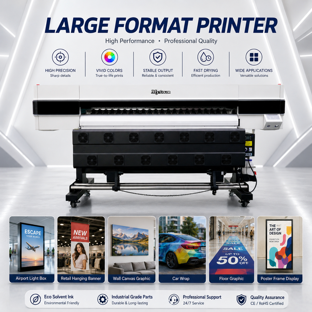 1800mm Eco Solvent Printer I3200 for Digital Inkjet Printing Machine Vinyl Banner Flex Poster Sticker Advertising Sign