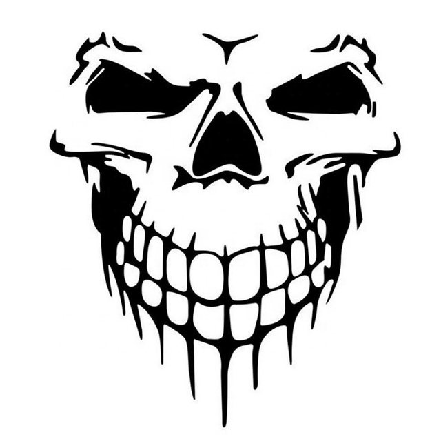 Halloween Horror Character Skull Car Stickers Window Door and Truck Decals