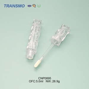 Conteneur d'huile à lèvres avec logo personnalisé 5 ml Tubes de gloss à lèvres transparents ondulés Emballage en plastique pour blush Emballage de gloss à lèvres en gros - Product Image 4