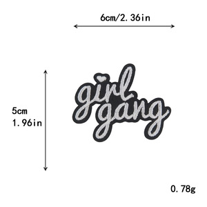 库存黑白刺绣铁服装补丁摇滚风格朋克服装补丁 - Product Image 4