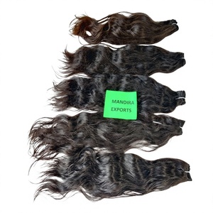 Extensiones de cabello humano Remy indio templo alineado cutícula sin procesar paquetes ondulados naturales de onda profunda 100% - Product Image 1