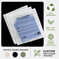 Sacs refermables biodégradables personnalisés, pochettes à fermeture éclair givrées, sacs d'emballage pour vêtements compostables, écologiques et refermables pour vêtements