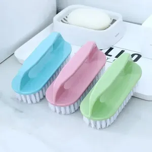 1PC Stiff Bristle <b>Shoe</b> Wash Plastic Brush Multi-<b>functional</b> Household Hand-held Cleaning Brush Laundry Bathroom Brush - Product Image 5