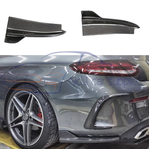 Pour <span class=keywords><strong>Mercedes</strong></span> classe <span class=keywords><strong>C</strong></span> 2015-2021 W205 C63 C200L C260 coupé deux portes diffuseur de lèvre de pare-chocs arrière en Fiber de carbone de haute qualité - Product Image 5