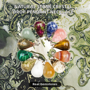 Collier avec pendentif en agate classique en pierre naturelle pour femmes, bijoux DIY - Product Image 2