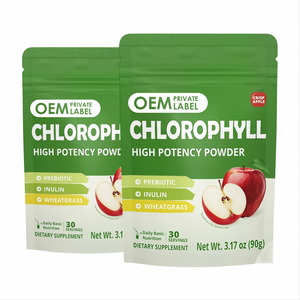 Poudre de Chlorophylle Marque Blanche OEM avec Herbe de Blé et Fruit du Moine - Saveur Pomme Croustillante pour l'Alcalinité, la Santé Intestinale et l'Énergie - Product Image 1