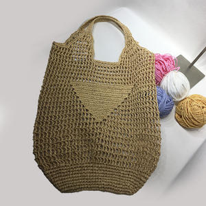 Sacs en corde de papier tissés à la main de designers Sacs d'artisanat à une épaule pour dames et vacances d'été à la plage - Product Image 2