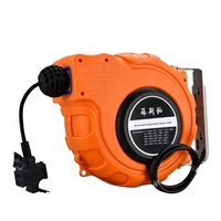 Enrouleur de câble électrique automatique classique 1111 Orange-Rouge avec rallonge rétractable de 20 mètres et garantie de 3 ans