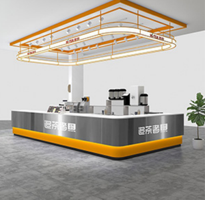 Comptoir de réception commercial personnalisé en forme d'arc, comptoir de service spécial pour bureau, magasin, aéroport, parc, zone commerciale publique - Product Image 6
