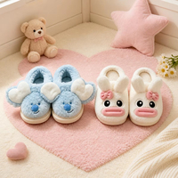 Sepatu Rumah Anak Karakter Lucu 3D Custom Logo Grosir, Hangat untuk Musim Dingin, Tertutup, Anti Selip, untuk Anak-anak